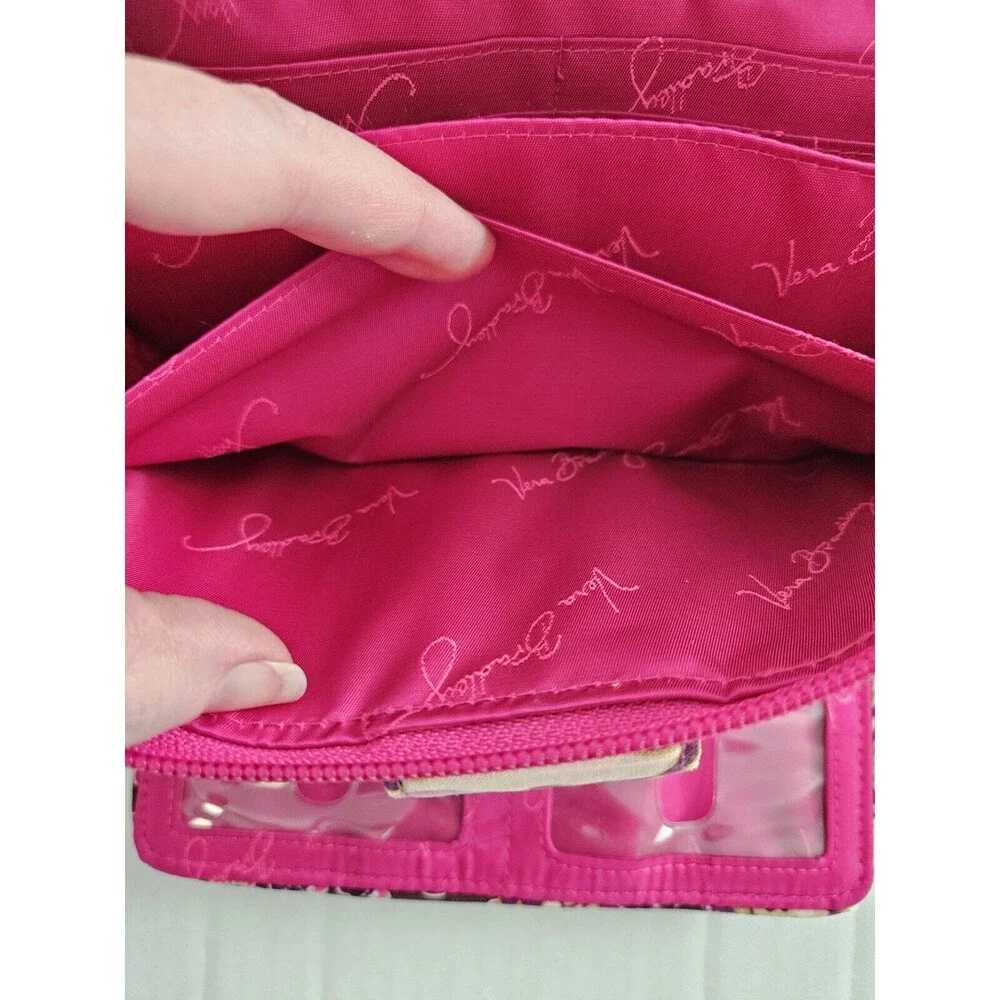 Vera Bradley Very Berry Zip Around Quilted Floral Wallet Twist Lock Retired HTF - Picture 14 of 15